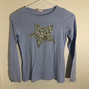 Girls J. Crew Long Sleeve Star Shirt Size 12